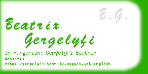 beatrix gergelyfi business card